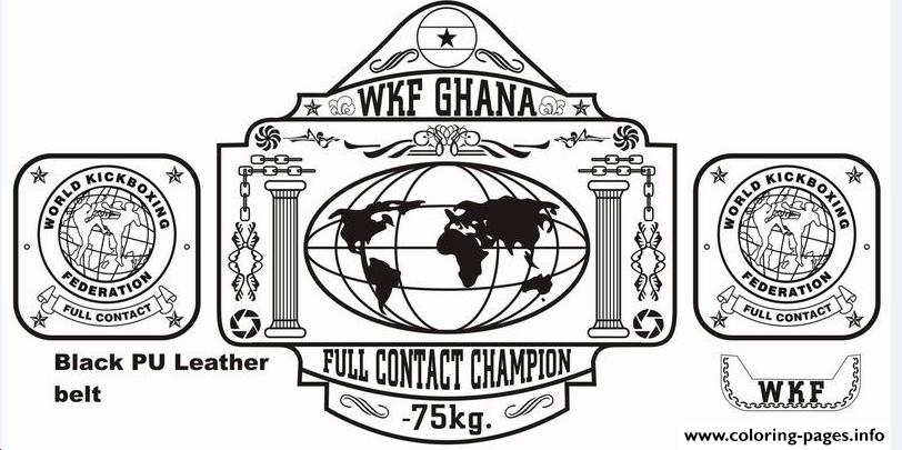 Wkg Ghana Wwe Championship Belt coloring